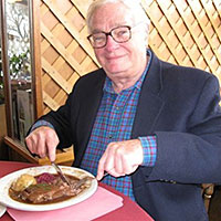 Don Slebir eating